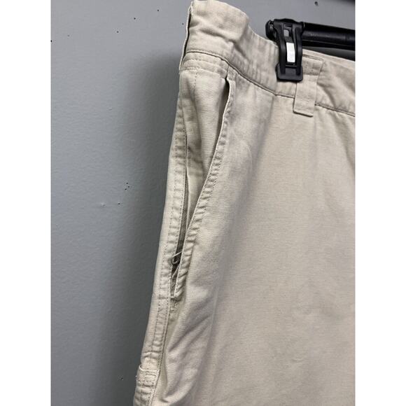 Columbia Shorts Mens 38 Light Tan Flat Front‎ Pockets Utility Canvas - Picture 9 of 9
